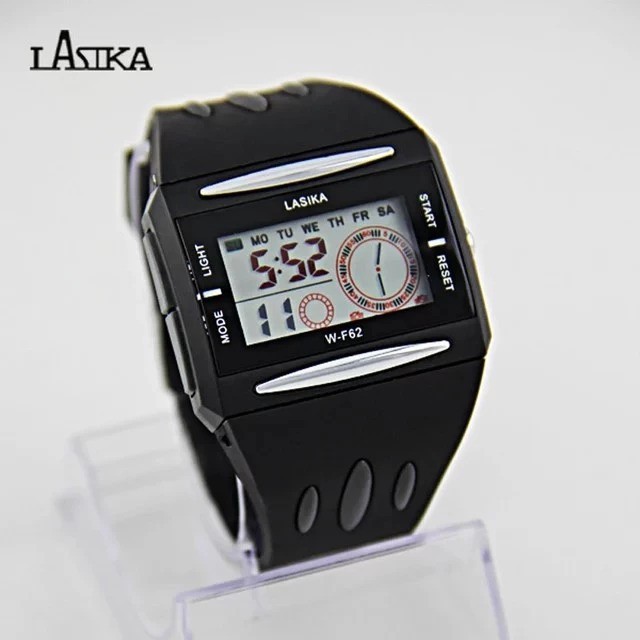 Lasika W-F62 Men Fashion Wrist watches Black Band Digital Men's Sport Style Watch For mens/jam tanga
