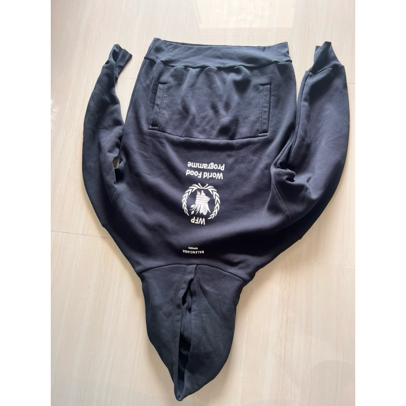 Preloved Balenciaga WFP (World Food Programme) Oversized Black Hoodie Size S