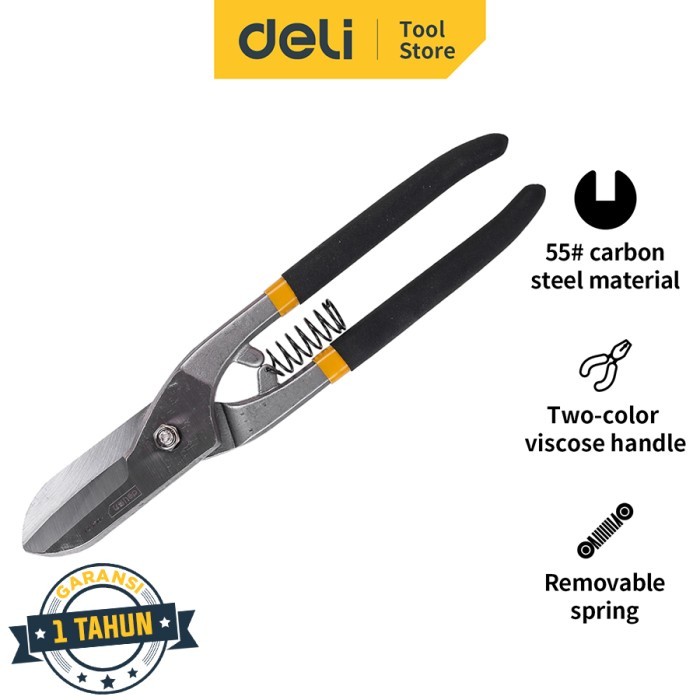 

Deli Tin Snips / Gunting Seng 10inch High-carbon Steel Perkakas DL4371