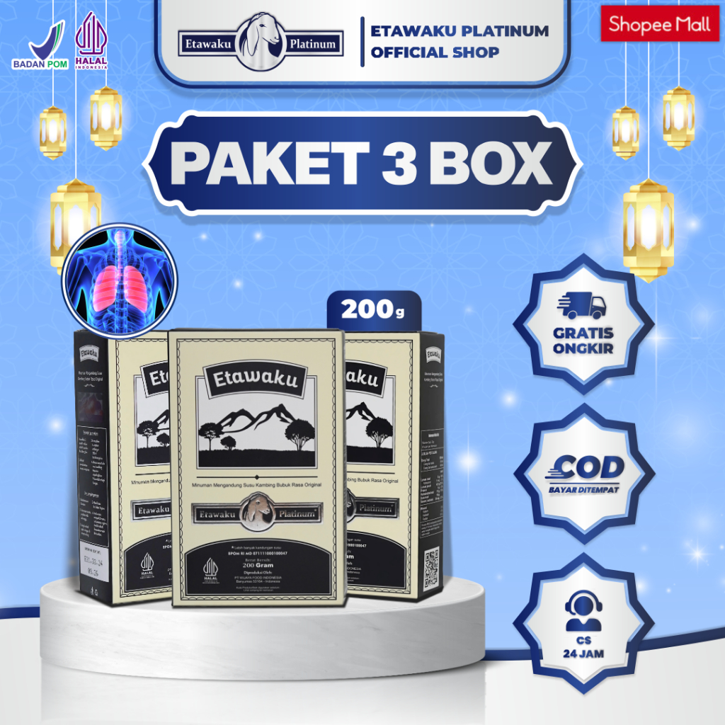 

Etawaku Susu Paket 3 Box - Susu Kambing Murni & Krimer Bubuk