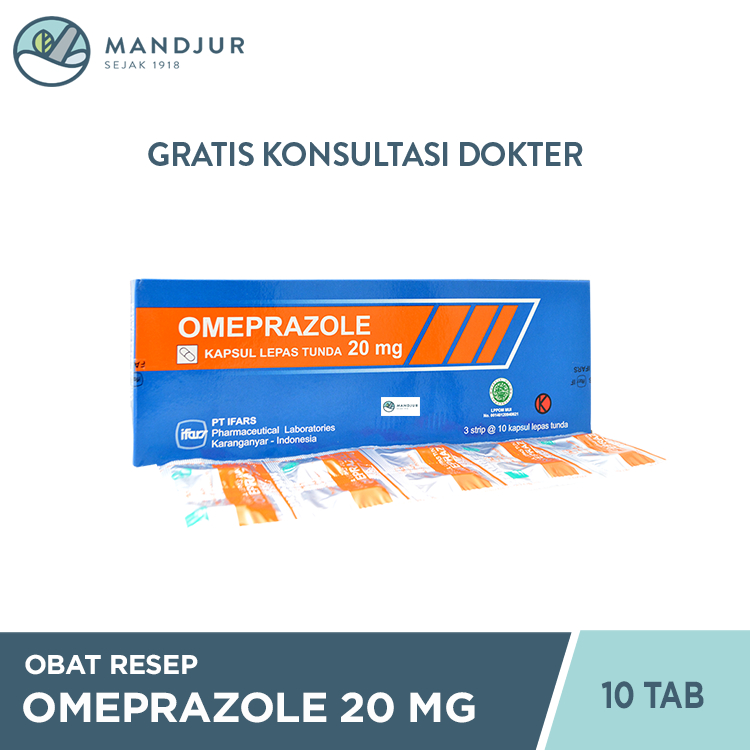 Omeprazole 20 Mg Strip 10 Tablet