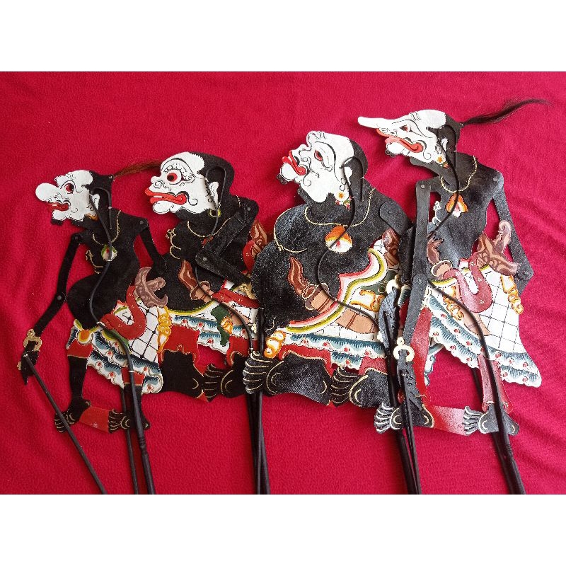 Wayang kulit asli indonesia Punokawan hitam