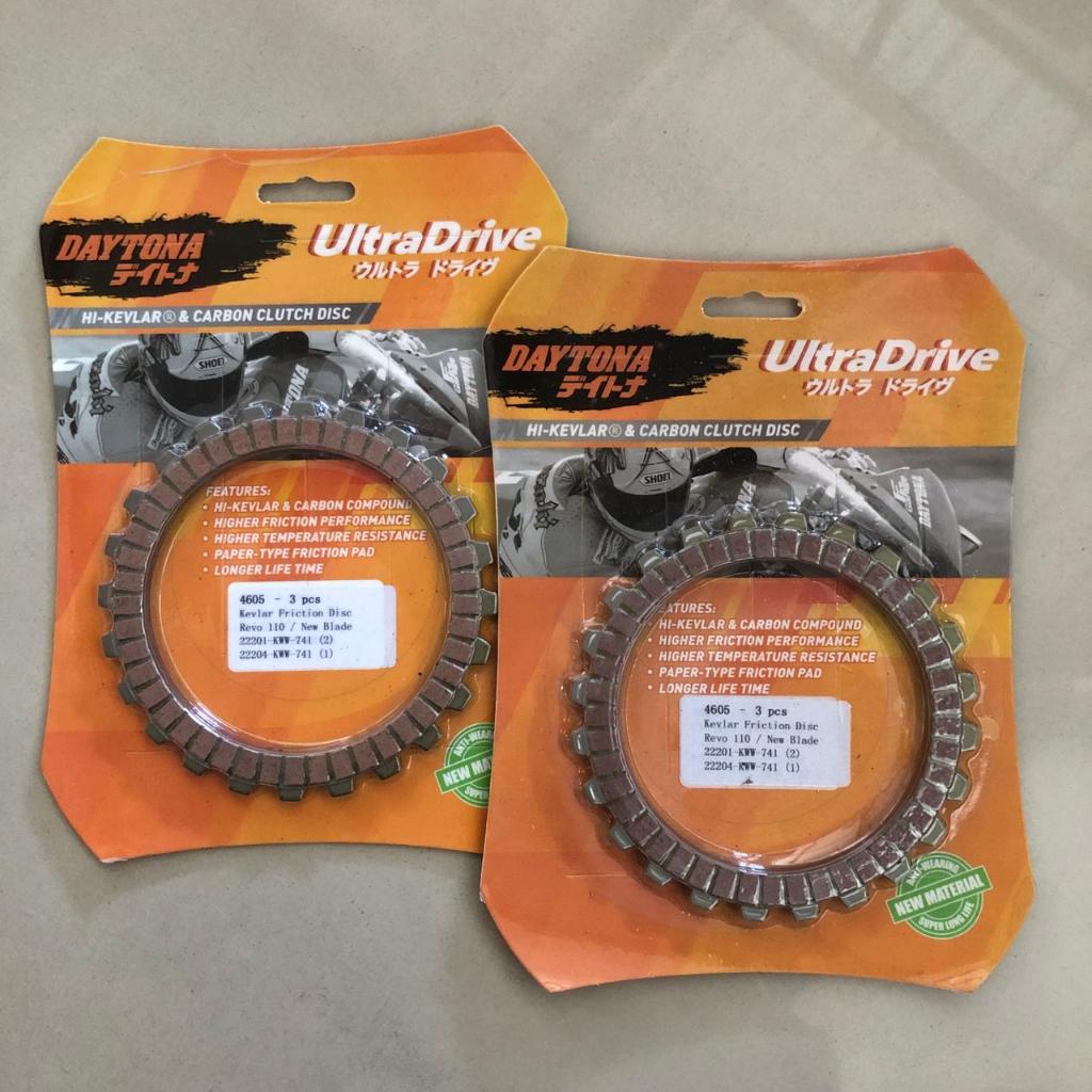 KAMPAS KOPLING KEVLAR RACING DAYTONA Digunakan untuk motor Revo 110/New Blade/Revo 110 fi 22201-KWW-
