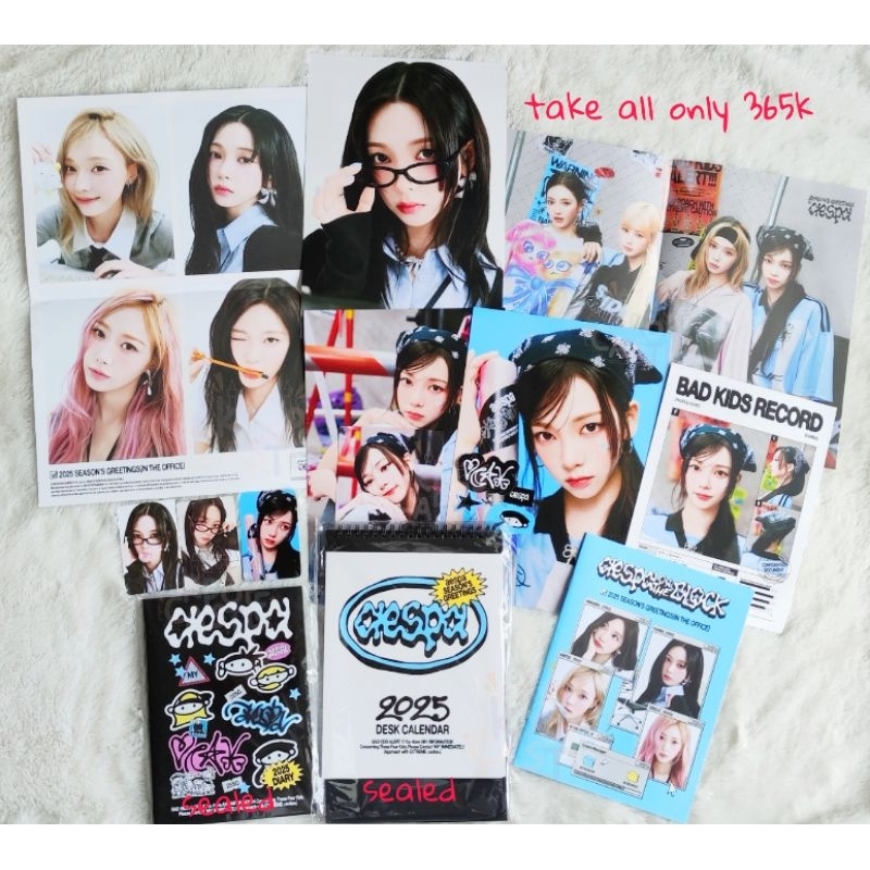 [READY] Aespa Season Greetings 2025 SG 2025 Karina set Desk Calendar Diary Folded Poster set Mini Br