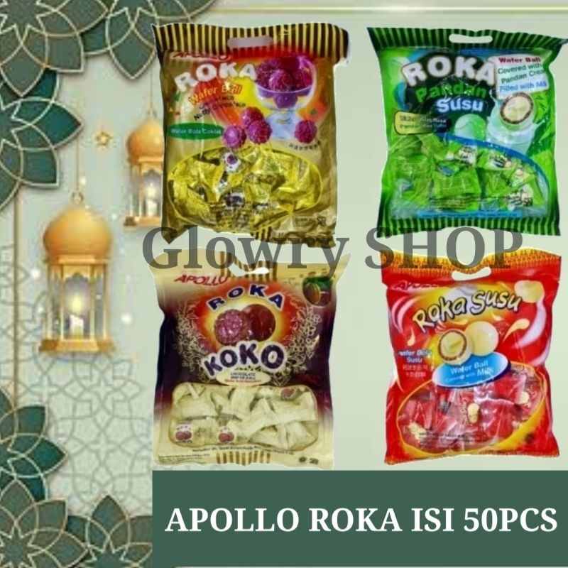 

APOLLO ROKA WAFER BALL ISI 50 (EXP MARET2026) ORIGINAL/KOKO/PANDAN SUSU /SUSU 300GR/50PCS TERMURAH HAMPERS LEBARAN SNECK LEBARAN