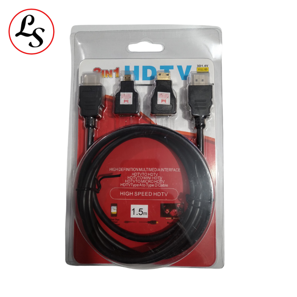 CABLE HDMI 3IN1 / HDMI TO HDMI / MICRO TO HDMI / MINI TO HDMI