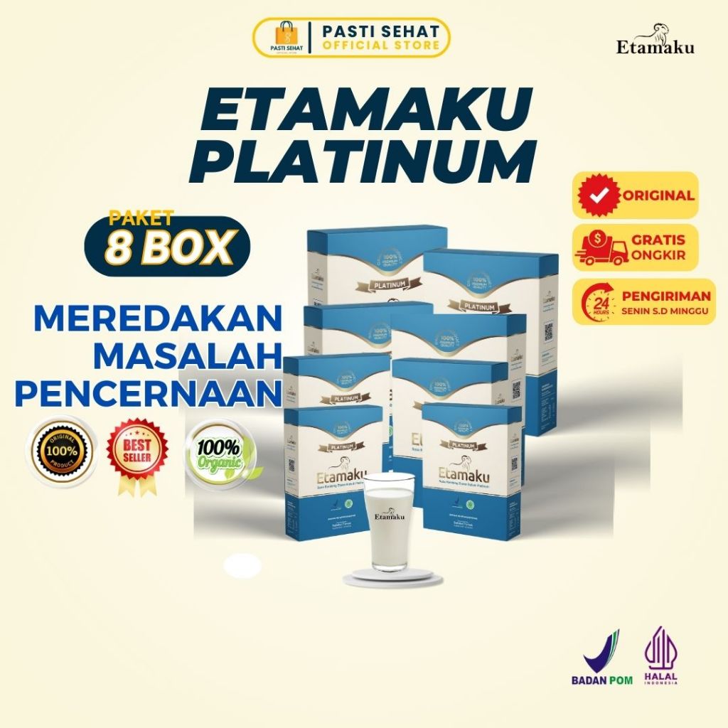 

Susu Kambing Etawa - Etamaku Asli BPOM & HALAL - 8 BOX - Susu Kesehatan Lambung & Vitalitas