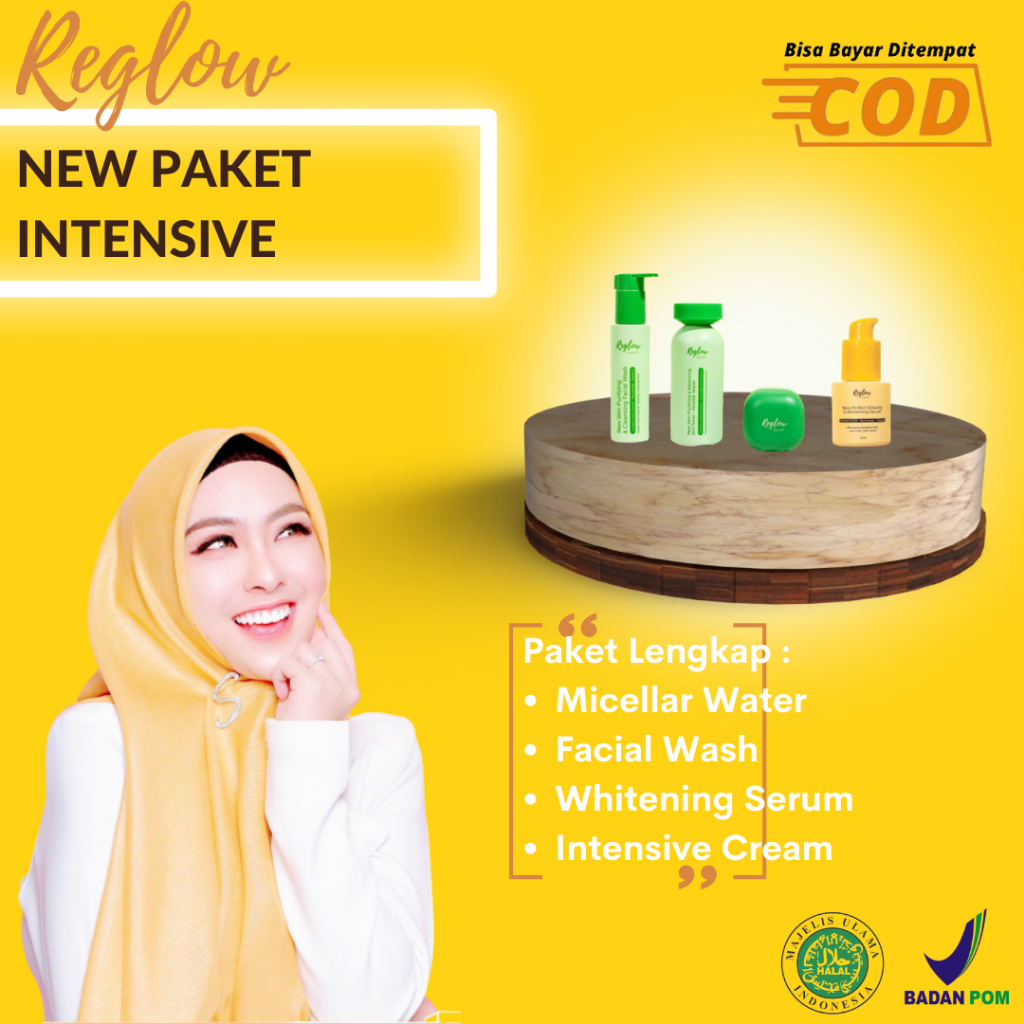 Paket Intensive Reglow Facial Wash Reglow Micellar Water Reglow Serum Reglow Rejuvenating Intensive 