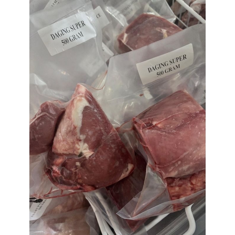

daging super 500gr/daging sapi fresh berkualitas premium/daging sapi kemasan 500gr