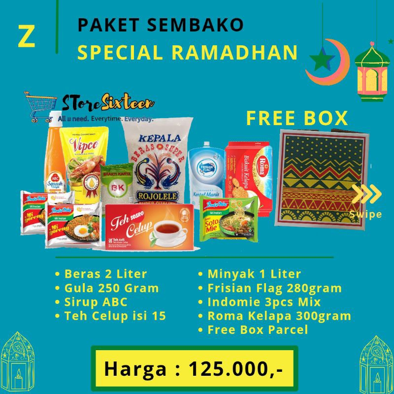 

Paket Sembako Ramadhan Special 125 Ribu Free Box