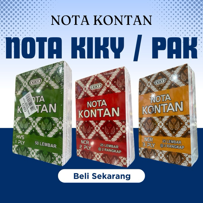 

[ PAK / ISI 10 NOTA ] NOTA KONTAN MEREK KIKY / NOTA 1 PLY / NOTA 2 PLY / NOTA 3 PLY