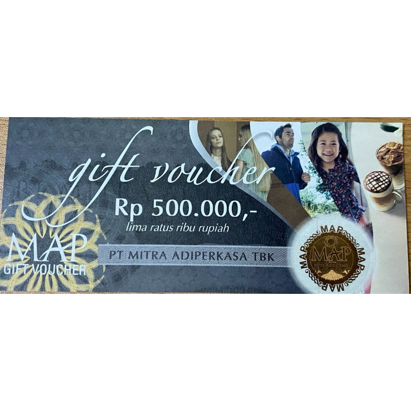 GIFT VOUCHER MAP| Voucher Hadiah 500K | Voucher MAP 500.000 EXP 2027