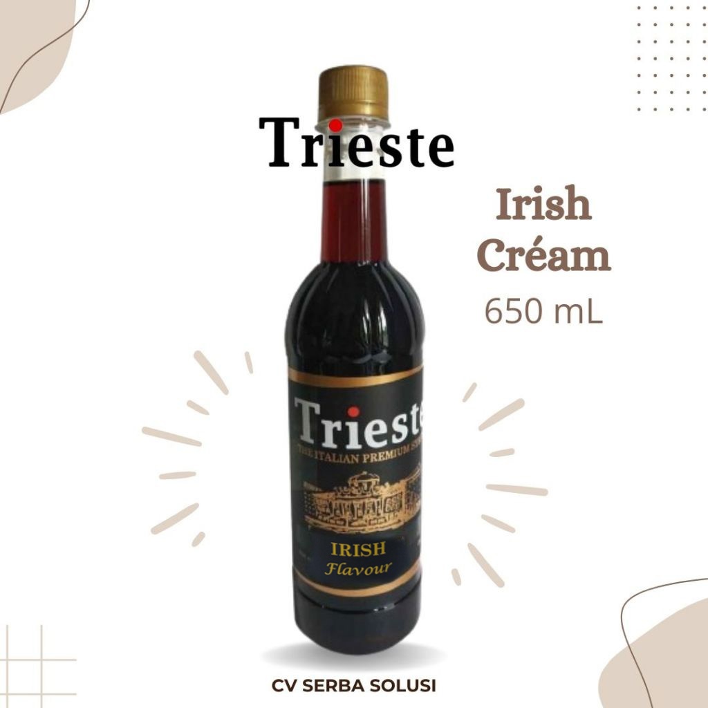 

Trieste Irish Cream Syrup 650ml - Sirup Trieste Rasa Irish Cream 650 ml - Rasa Bailis Sirup Kopi