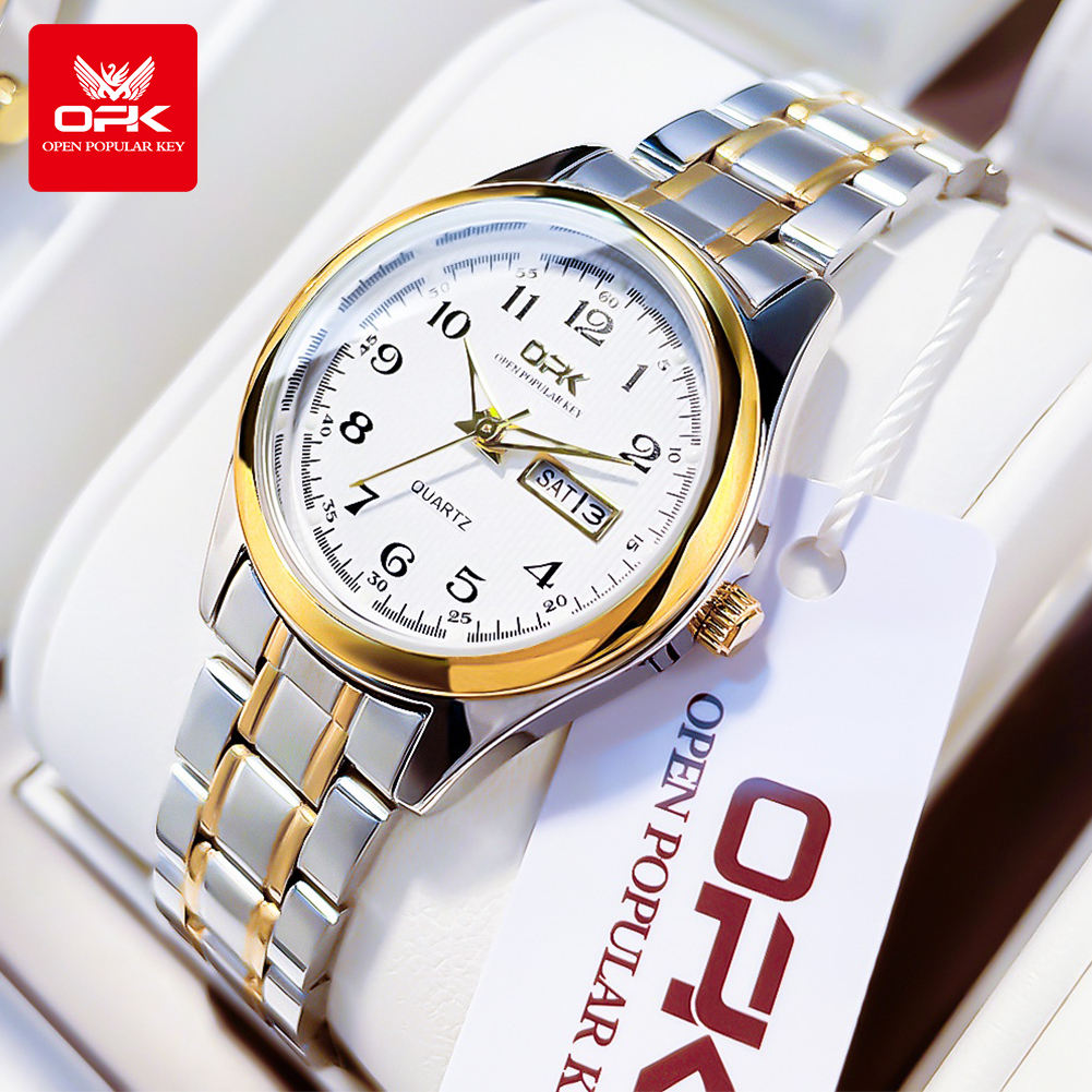 OPK Jam Tangan Wanita Anti Air Original Tahan Luminous Stainless Steel Women Watch Luxury Fashion