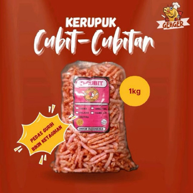 

Kerupuk Pedas Cubit Cubitan D-Cubit
