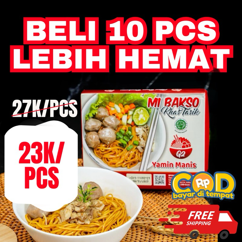 

PAKET HEMAT 10 PCS Mie Baso Khas Tasik G2 oleh-oleh tasik