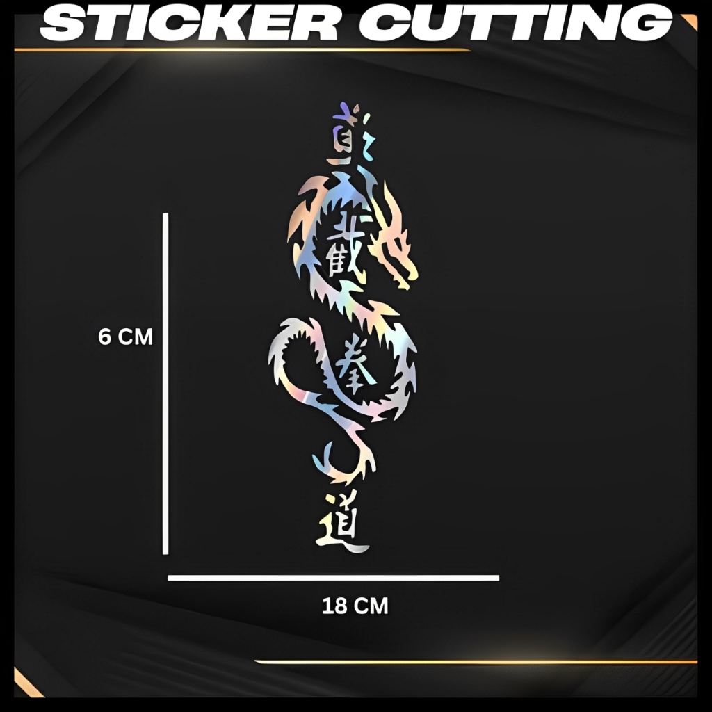 Sticker Cutting NAGA CINA Cocok Untuk Mobil Dan Motor Stiker Viral Termurah