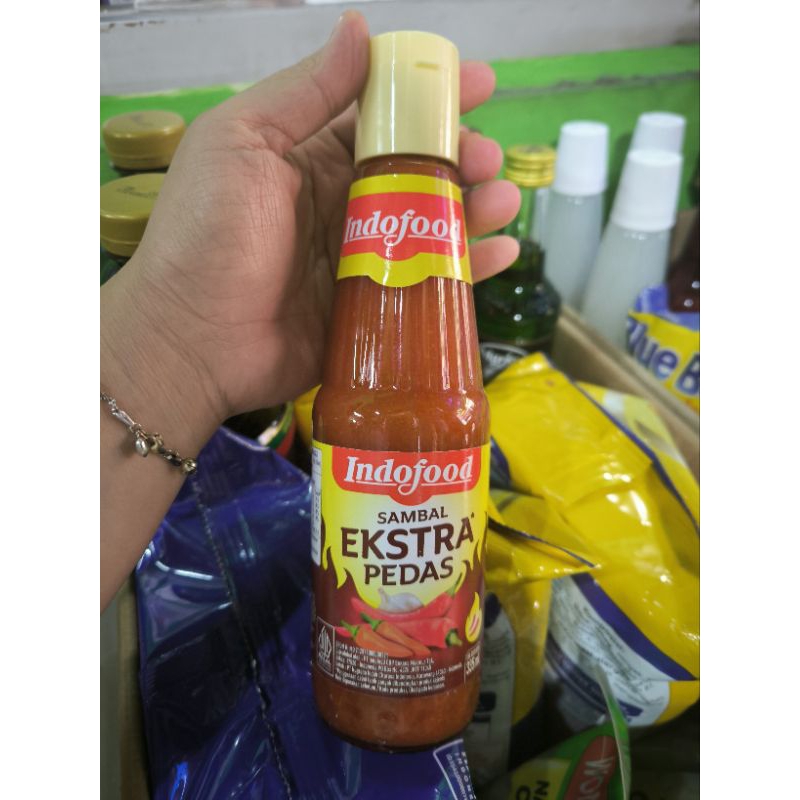 

Indofood Sambal Extra Pedas 335 Ml ( kemasan botol beling)