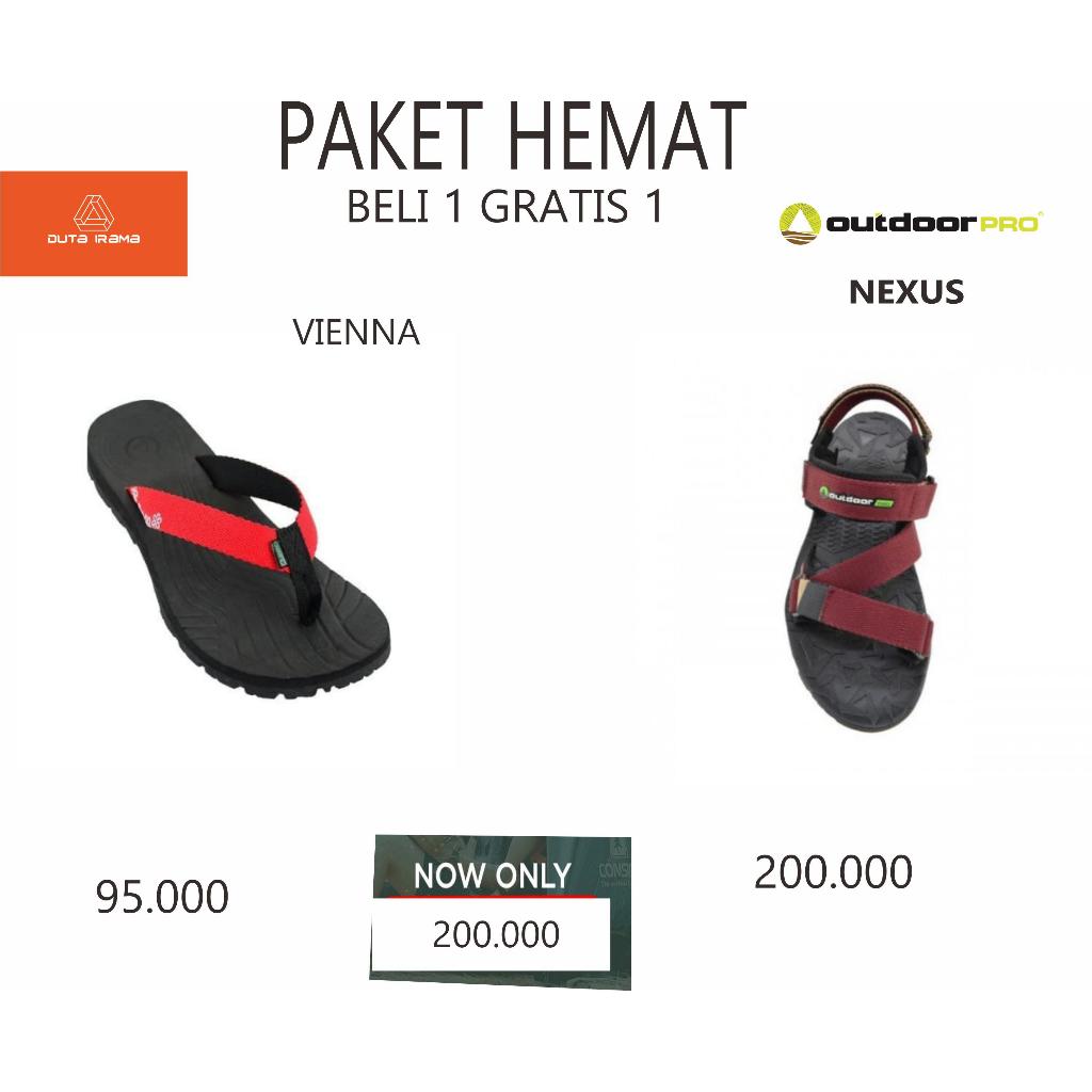 DUTAIRAMA - PAKET HEMAT BELI 1 GRATIS 1 SANDAL OUTDOOR NEXUS + VIENNA