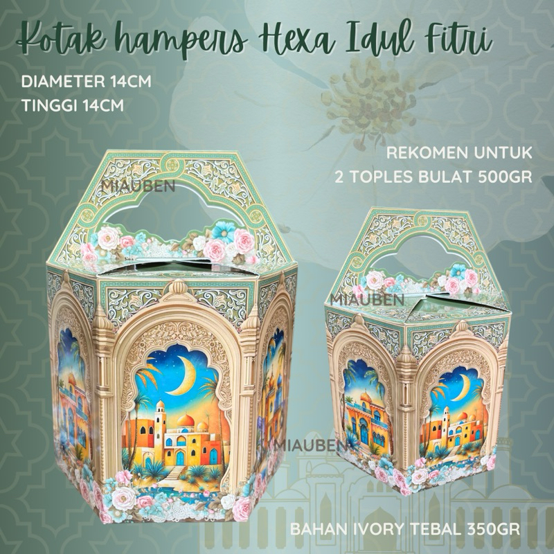 

Box hampers lebaran untuk 2 toples 500gram