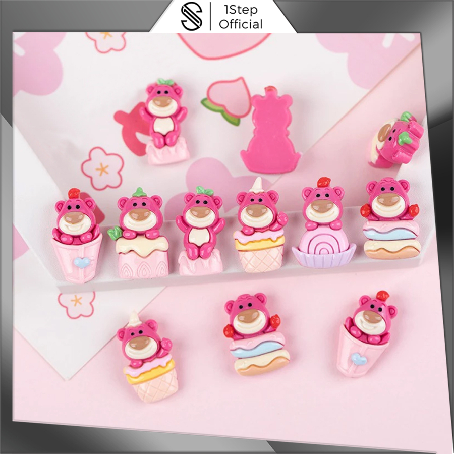 

1step 1 Pcs Resin Clay Stiker 3D Motif Lotso R1193