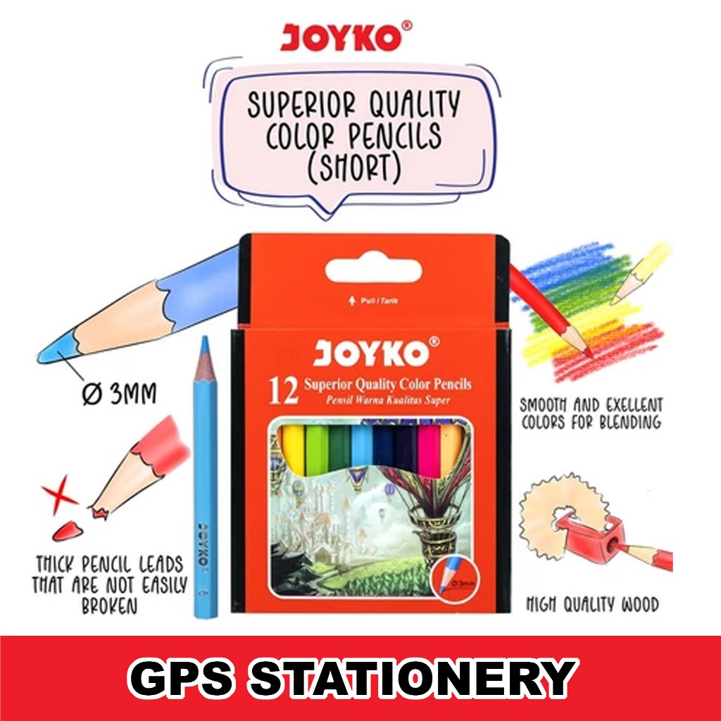 

Pencils Pensil Warna Joyko CP-102 12 Warna
