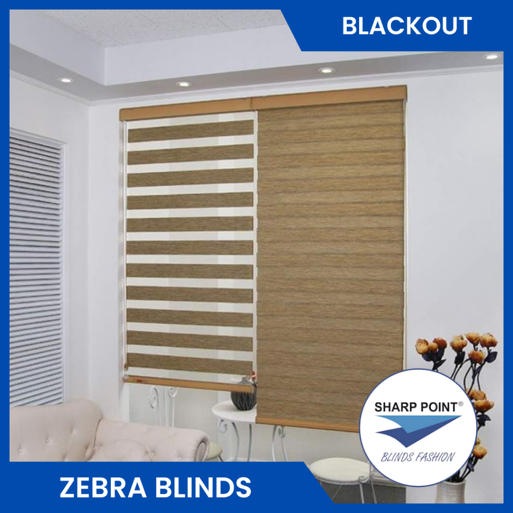 ZEBRA BLINDS (Blackout) - Tirai Gulung - Tirai Jendela -Gorden Gulung - Tirai Gulung Model Zebra
