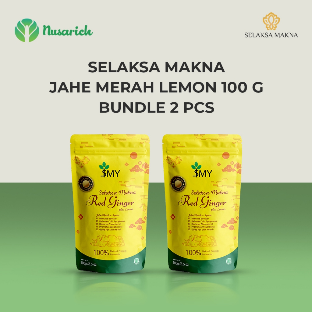 

SELAKSA MAKNA Jahe Merah Lemon Paket 2 Pcs