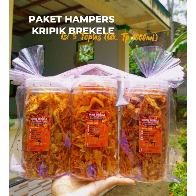 

PAKET HAMPERS KRIPIK BREKELE ISI 3 TOPLES | Kemasan Toples 1000ml | Gurih Renyah Enak