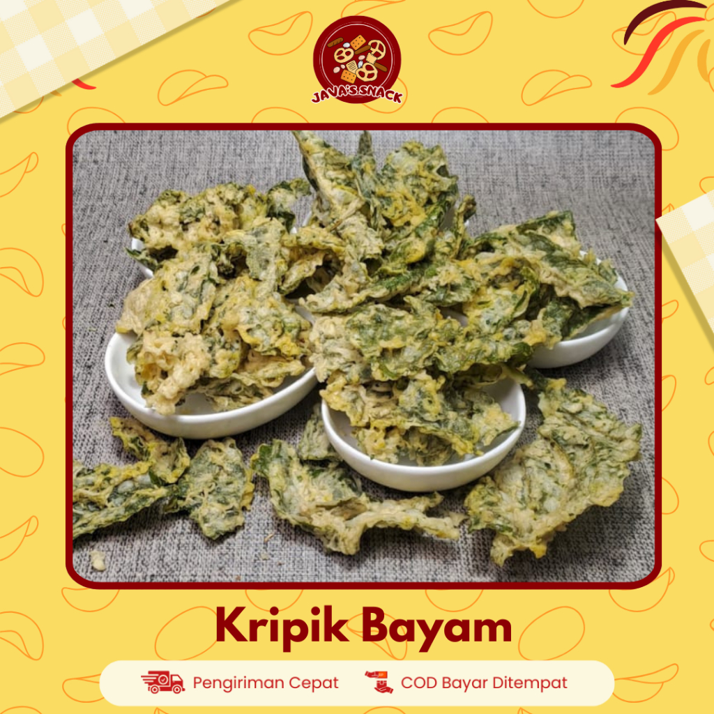 

Snack Keripik Daun Bayam Gurih Dan Renyah Tanpa Pengawet - Camilan Sehat Rendah Kalori Homemade Kemasan 250gr 500 gr