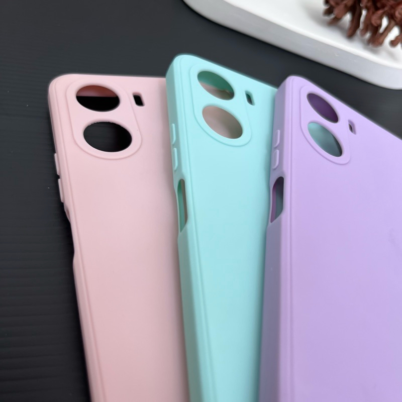Soft Case Square Edge Pastel Candy Vivo V25 V25E V27 V27E Y12/Y15/Y17 Y16 Y19 Y20 Y21S Y22 Y27 Y30/Y