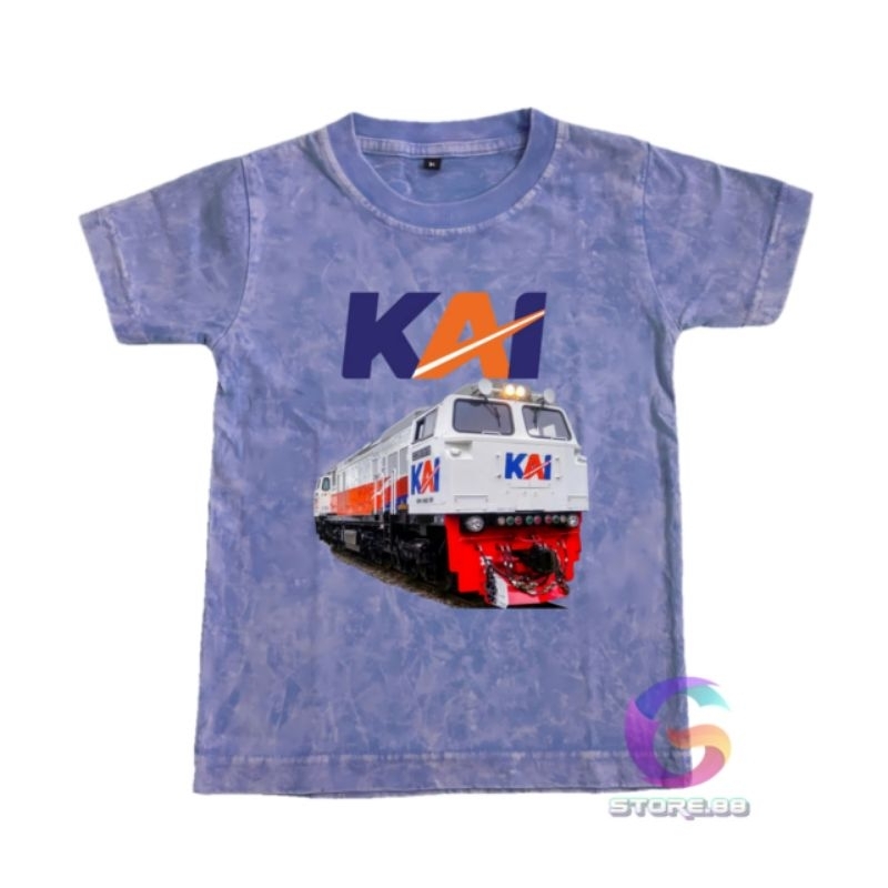 BAJU KAOS ANAK KERETA API KAOS WASHED ANAK