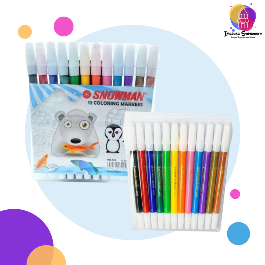

Spidol Warna Warni Snowman Kecil 12 Warna