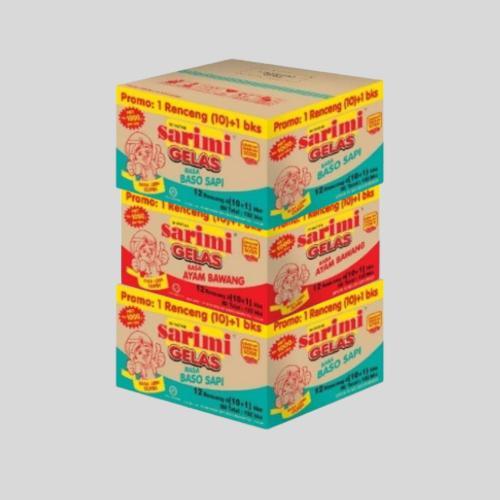 

Sarimi gelas 1 dus isi 12 renteng 10pcs 30gr