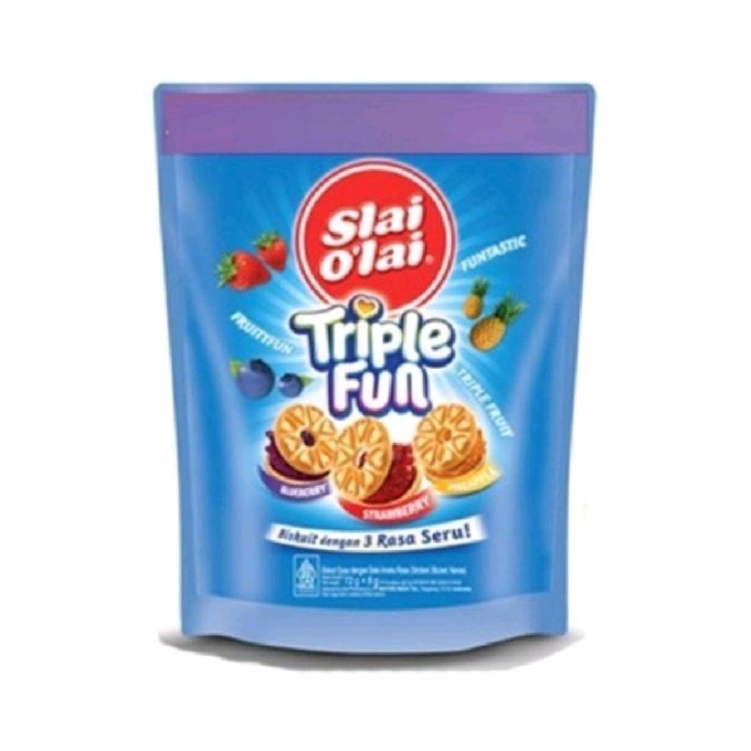 

Roma Biskuit Slai Olai Triple Fun Pouch 80 Gram