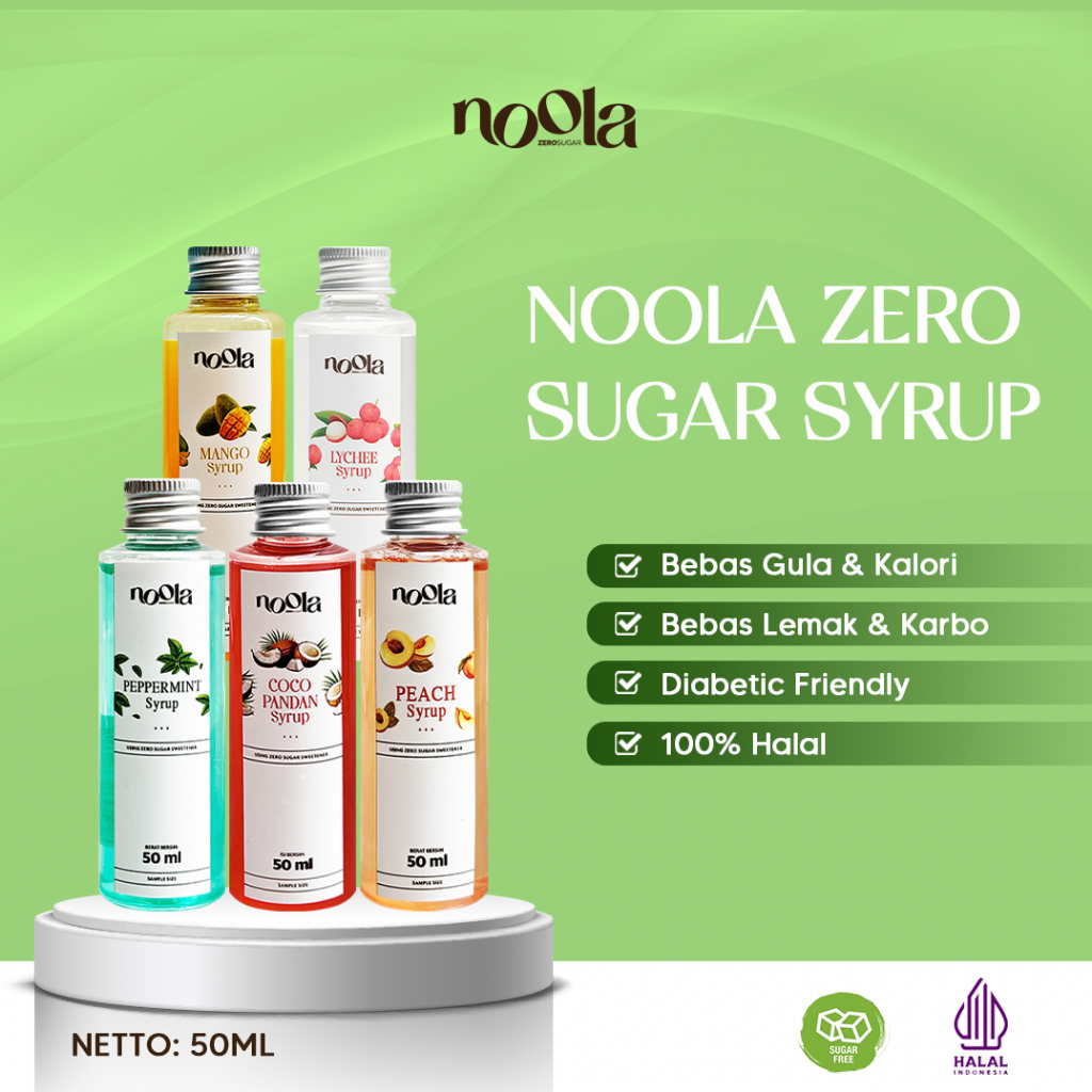 

NOOLA Zero Sugar Syrup 50ml / Sirup Sugar Free Bebas Gula