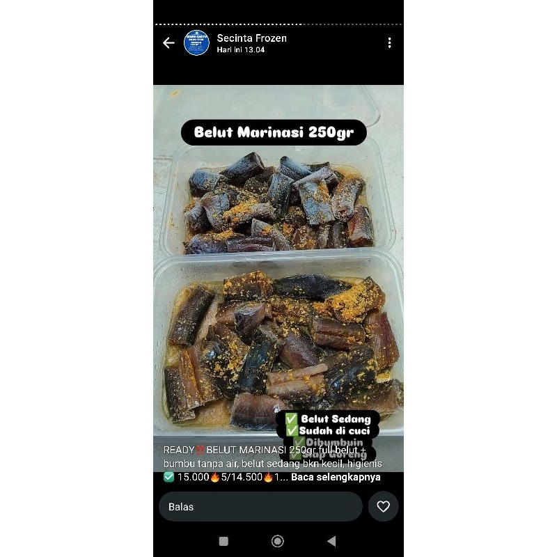 

Belut Marinasi ±250g
