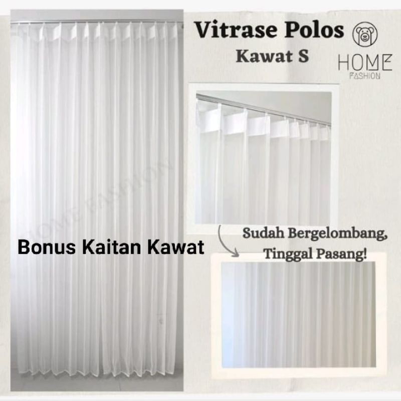 Vitrase gorden polos Vitrase gorden putih Vitrase gorden jendela