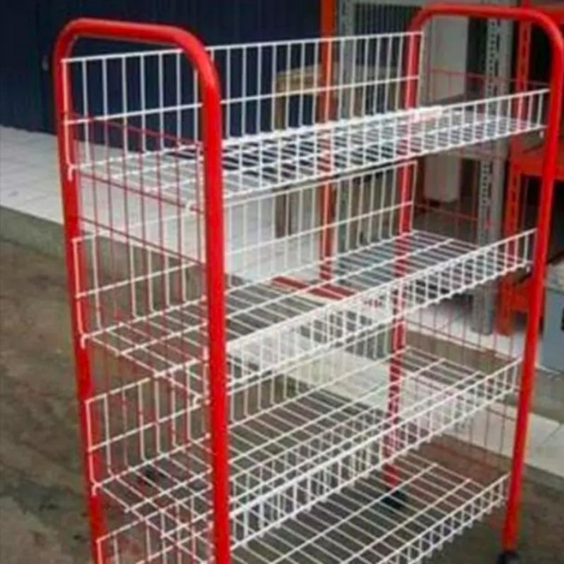 RAK SERBAGUNA JUMBO RAK CHIKI MASTER RAK DISPLAY SNACK RAK BESI JUMBO 4 SUSUN MASTER