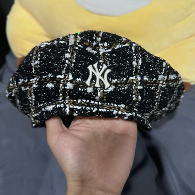 TOPI BARET JENNIE TWEED MLB KOREA BERET HAT CAP NY