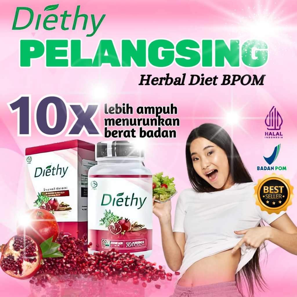 DIETHY OBAT DIET DI JAMIN AMPUH BPOM/herbal detox original/pil diet/jamu diet pelangsing