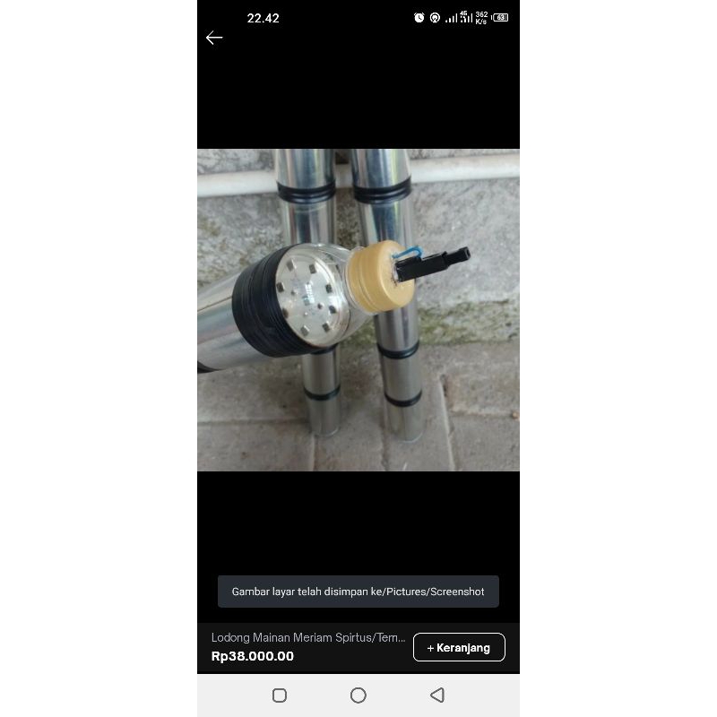 mainan petasan kaleng/mainan meriam kaleng/lodong kaleng murah