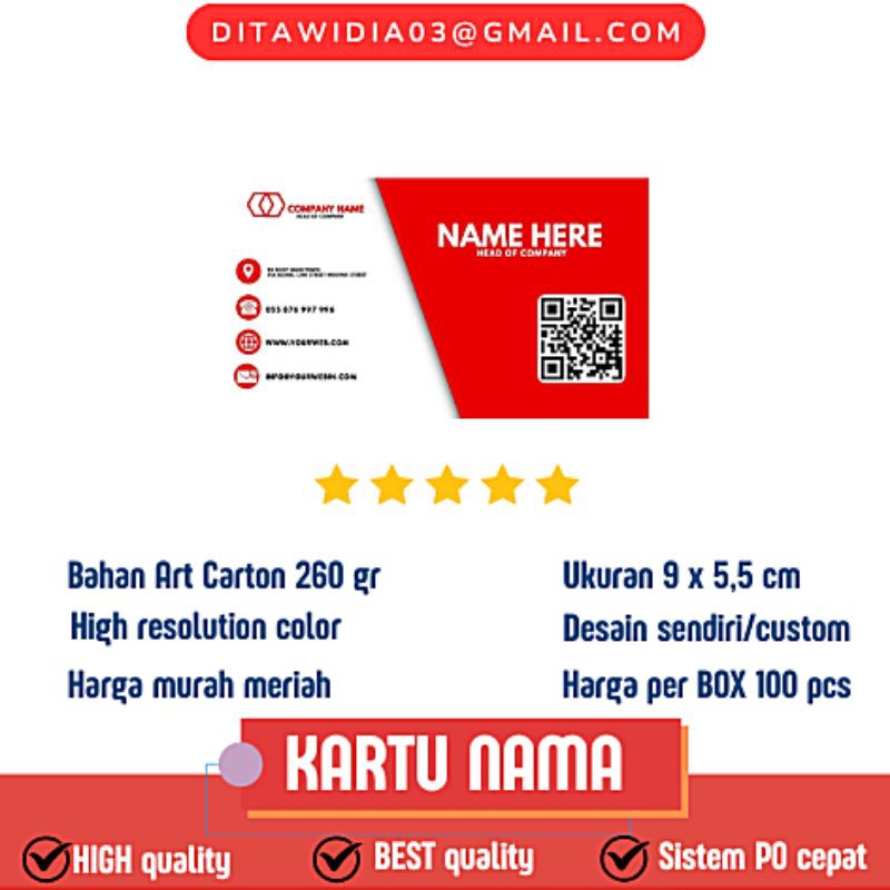 

CETAK KARTU NAMA ORIGINAL ‼️WAJIB BACA DESKRIPSI UNTUK ORDER‼️Pree Order CEPAT SAT SET‼️