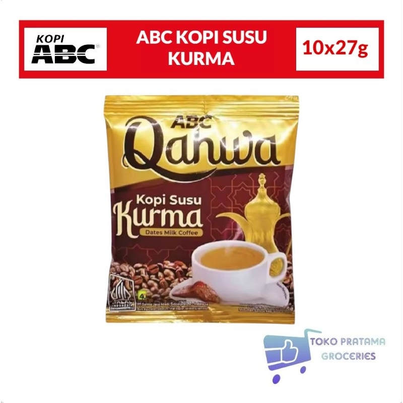 

ABC KOPI SUSU KURMA 1 RENCENG ISI 10 SACHET