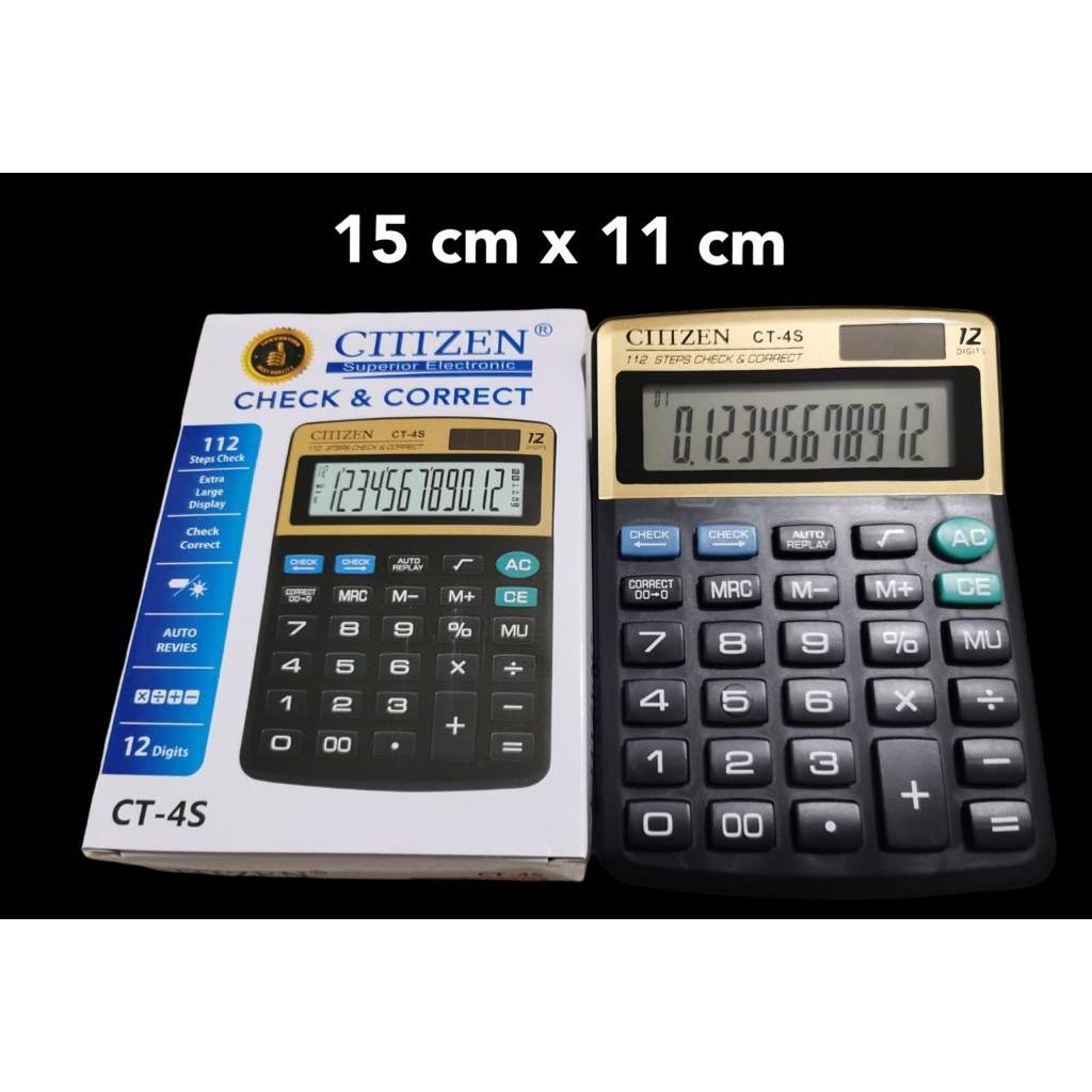 

(1 Pcs) Calculator 12 Digit CT-4S / Kalkulator 12 Digit CT-4S Check & Correct