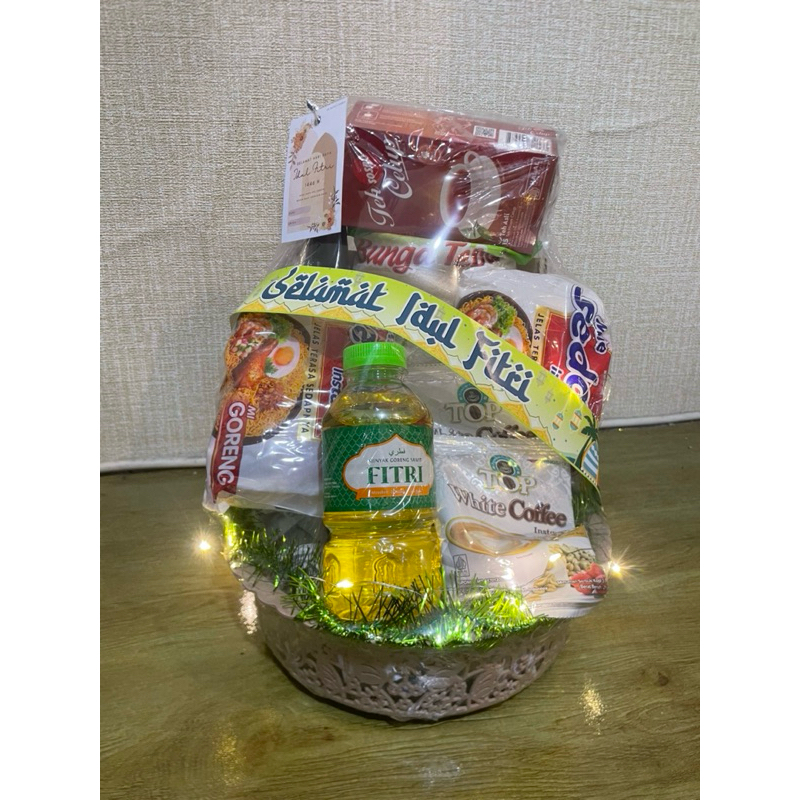 

Paket Parcel Hampers Lebaran Sembako gula 500 gram minyak 200ml