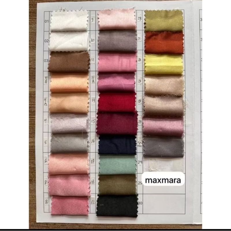 COD/Harga Tercantum 1 Roll/Kain Satin Maxmara/Maxmara Polos/Harga GROSIR/Cocok Untuk Gaun,Dress Dll