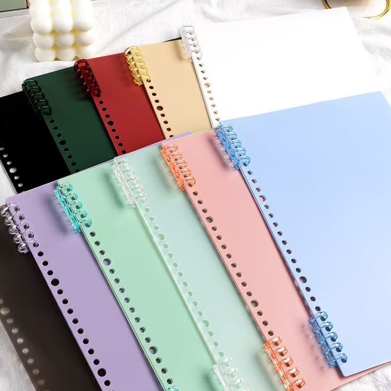 

DIY Binder Covers Macaron Notebook Binder B5 A5 Pastel Color Buku Tulis Sekolah DIY Loose Leaf Aesthetic Custom Binder Kuliah Buku Catatan Korea Alat Tulis