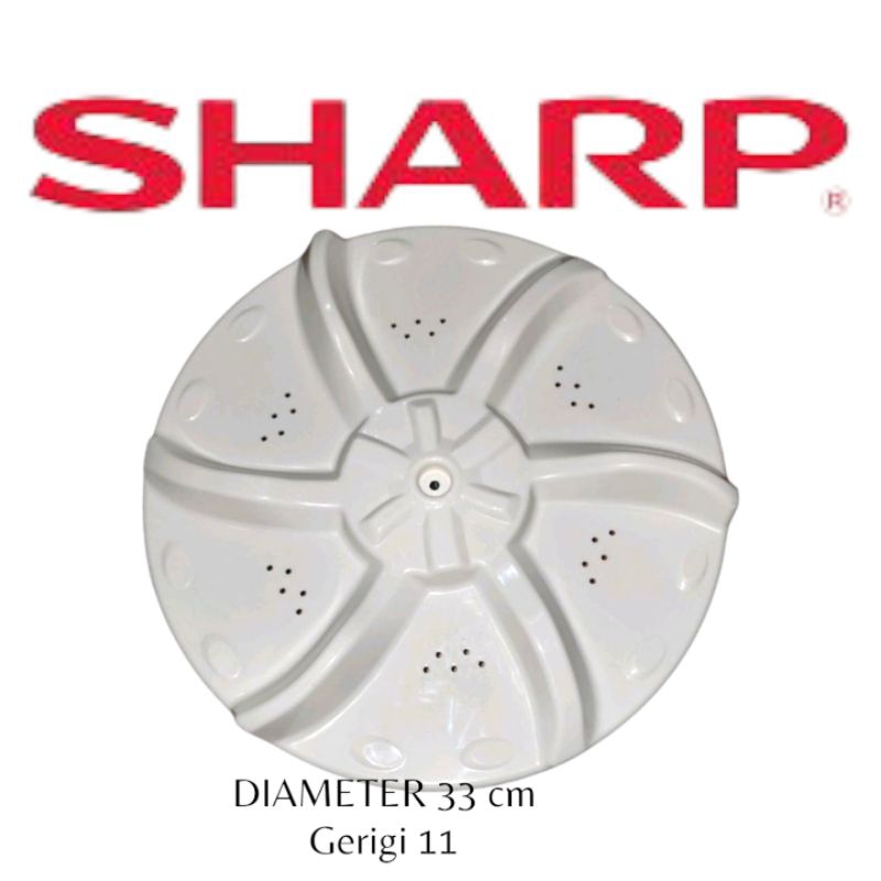 PULSATOR MESIN CUCI 1 TABUNG SHARP 33 CM GIGI 11 asp