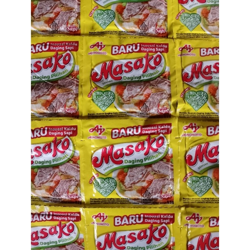 

Masako ayam dan sapi 1 renceng isi 12 pcs